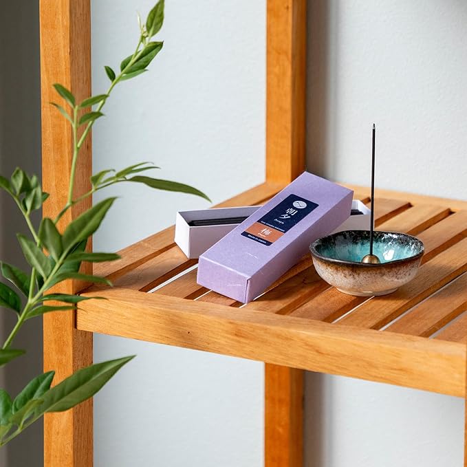 Asayu Japanese Low Smoke Incense Sticks Plum Blossom Scent 20g (0.71 oz), Made in Japan Quality Incense for Morning Yoga, Meditation, Relaxation
