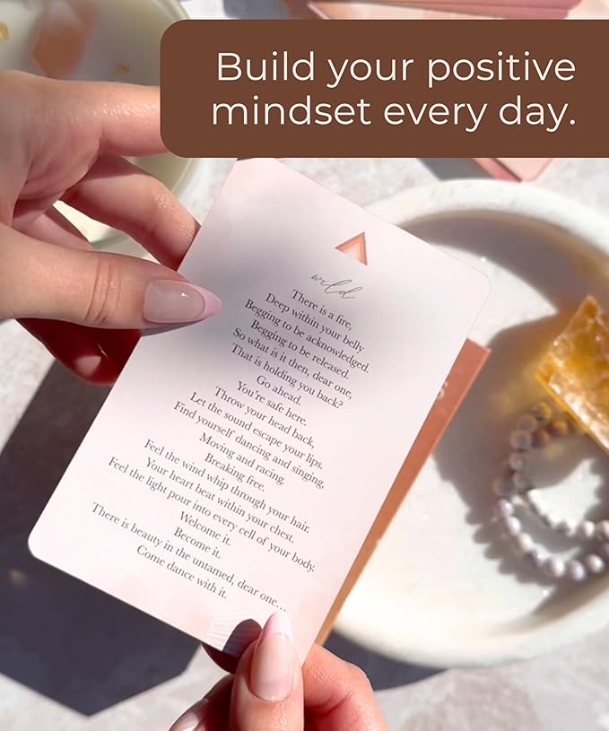 THE MINDFUL COLLECTIVE Positive Affirmation Cards for Women - 36 Daily Affirmations for Women. Motivational Mindfulness Cards, Inspirational Self Care Spiritual Gifts for Astrology, Zodiac