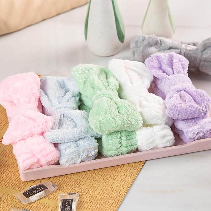 Shindel 6PCS Spa Headbands for Women, Skincare & Makeup Headbands for Face Washing, Gift for Teen Girls (Assorted Colors)