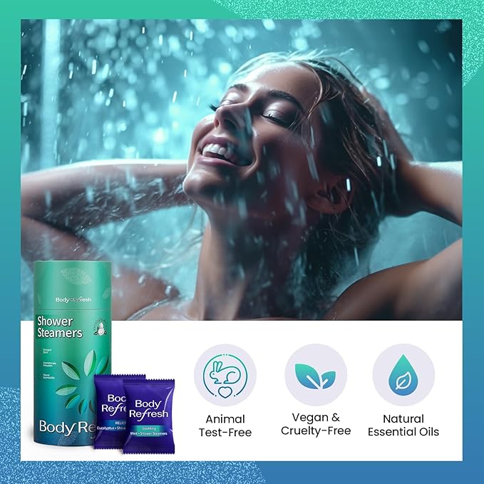 Shower Steamers for Men - 8 Pack Shower Bombs with Essential Oils Eucalyptus Mint Scent, Eucalyptus for Shower, Christmas Gifts Stocking Stuffers for Adults Women Men