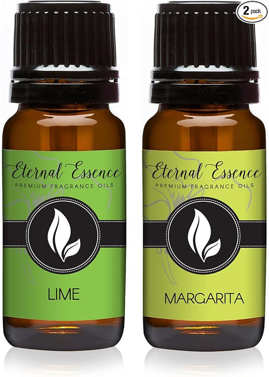 Eternal Essence Oils 2 Pack 10ml Premium Fragrance Oil - Margarita & Lime - for Candle, Soap Making, Aromatherapy, Diffusers, Home Care, & Humidifiers