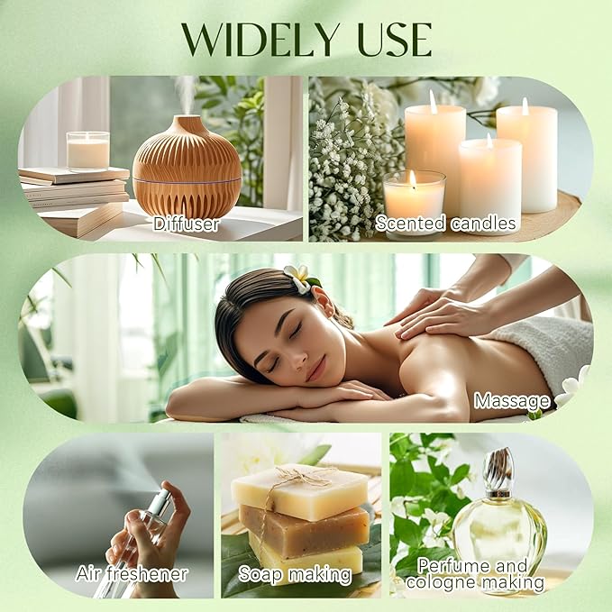 Top 12 Essential Oils Set, Pure Essential Oil for Diffuser, Humidifiers, Skin Care, Massage, Fragrance Oil Scent for DIY Candle and Soap Making, Gift for Friend