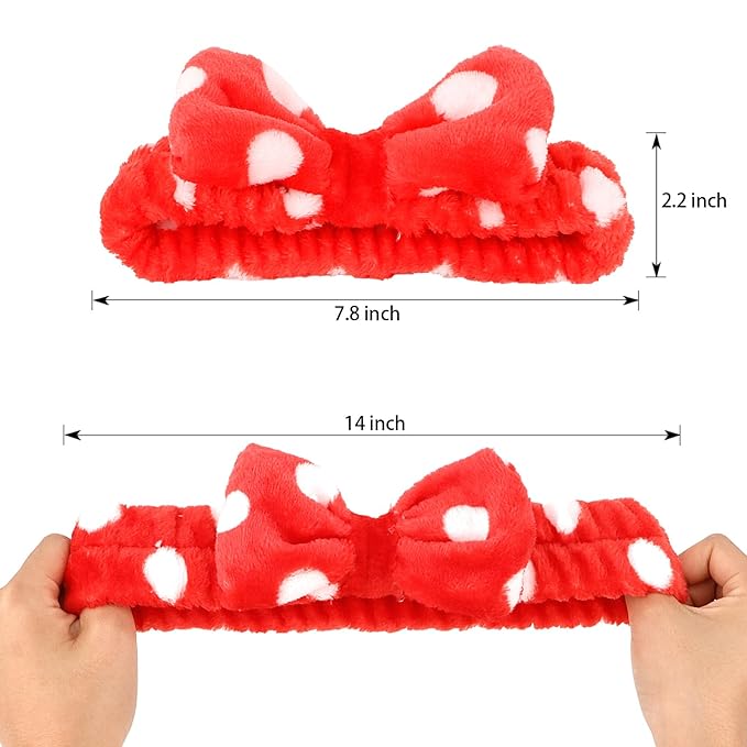 AMCAMI 8 Pack Skincare Spa Headband for Washing Face Makeup Face Wash Headband for Women Facial Towel Hairbands Spa Party Supplies for Girls Women