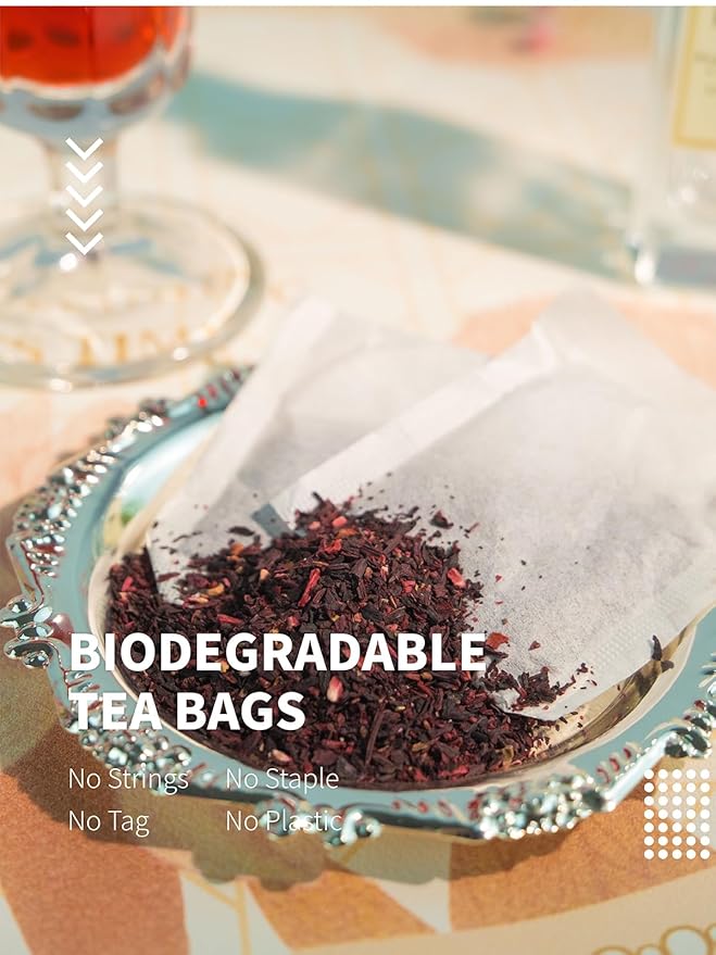 HYNTMYT Hibiscus Tea Bags, Premium Hibiscus Flowers Tea, Bright & Tart Flavor, Caffeine Free, 120 Count