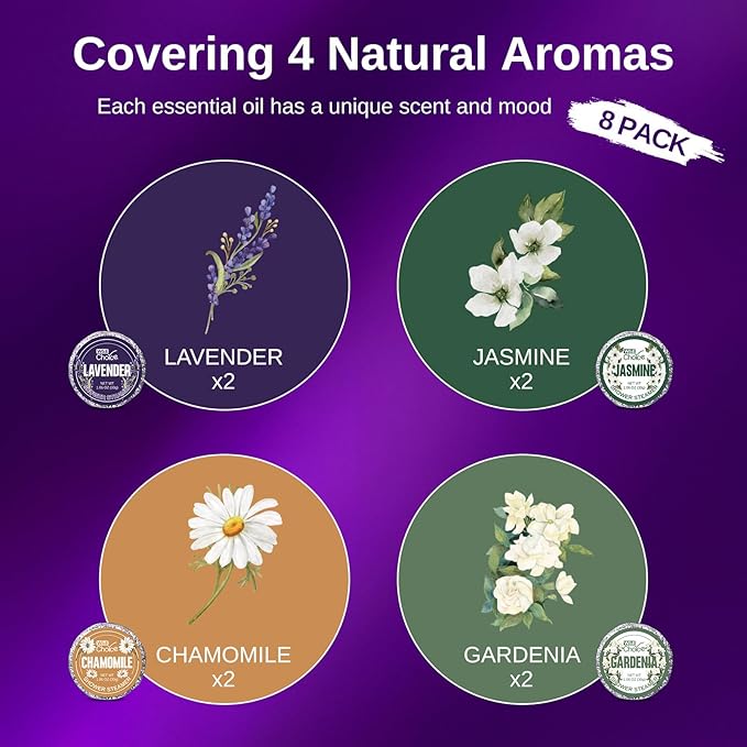 W&E Choice Shower Steamers Aromatherapy 8 Pcs- Shower Bombs with Natural Essential Oils for Daily Relaxation & Stress Relief, Birthday Gifts for Women & Men, Mom, Teen