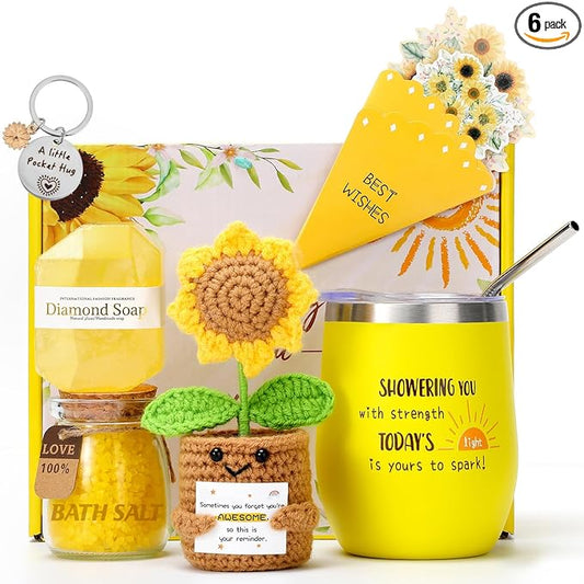 Get Well Soon Gift Baskets for Women - Best Friend Birthday Gifts, Cancer Care Package, Hug in a Box, Retirement Gift for Mom Grandma Her Female Girls Sister Wife Besti