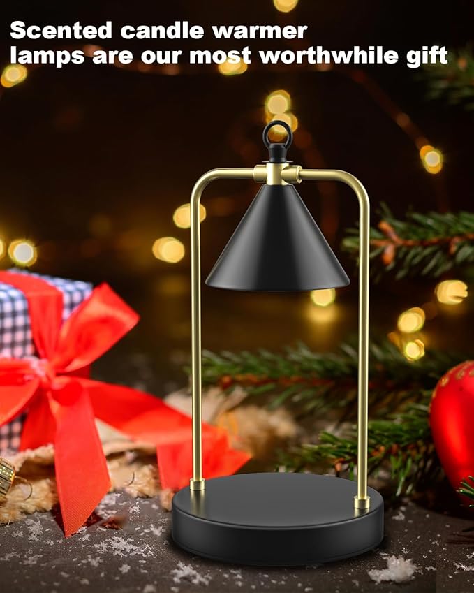 Candle Warmer Lamp with Timer-Dimmable Wax Warmer for Scented Wax Jar Candles, Electric Black Candle Lamp Warmer for Jar Candle, Mothers Day Gifts for Mom, House Warming Gifts New Home Decor Aesthetic