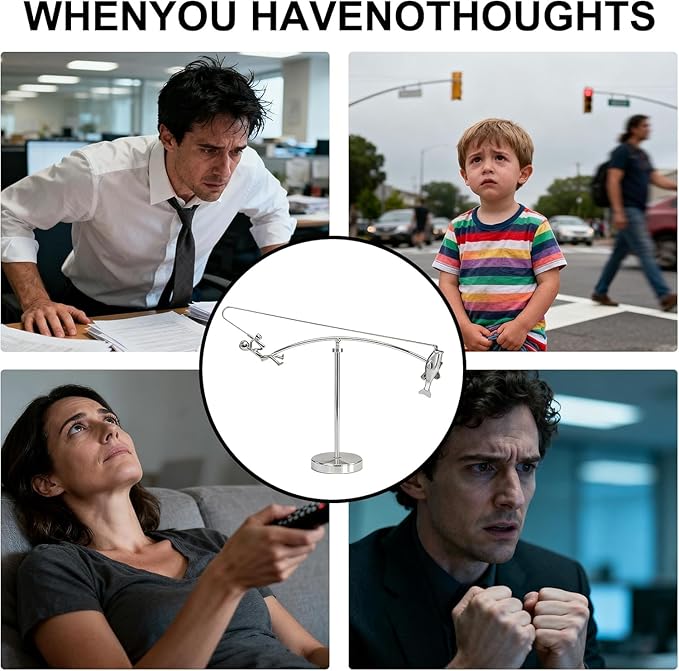 Fisherman Balancing Sculpture, Interactive Physics Balance Art Desk Toy for Stress Relief, Creative Home Office Art Deco Gift for Men & Angler Lovers (1 PC)