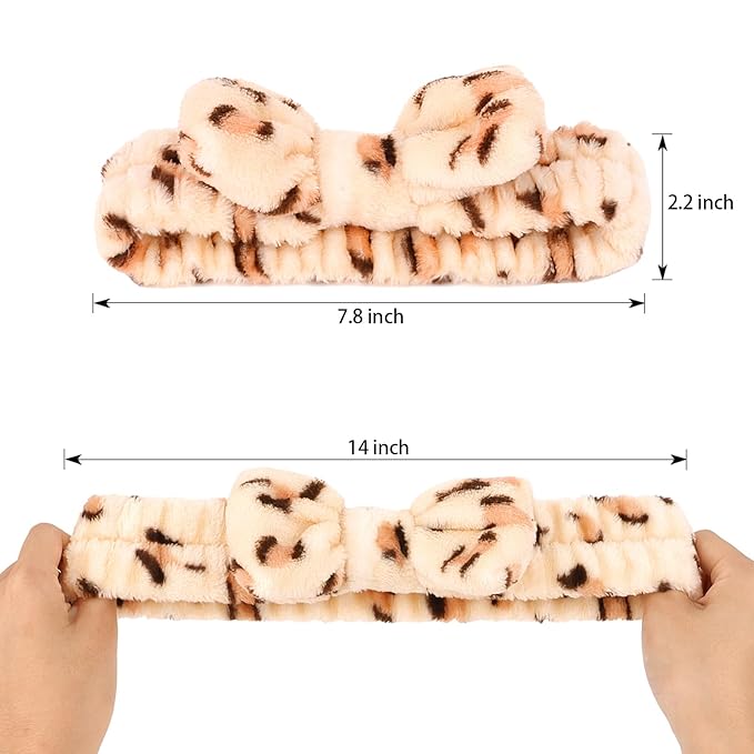 AMCAMI 8 Pack Skincare Spa Headband for Washing Face Makeup Face Wash Headband for Women Facial Towel Hairbands Spa Party Supplies for Girls Women