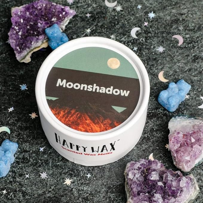Happy Wax Moonshadow Scented Bear Wax Melts - Natural Strong Scented Woodsy Wax Melts Infused w/Essential Oils - Non Toxic Wax Melt & Pet Safe Wax Melts - (4 oz Tin)
