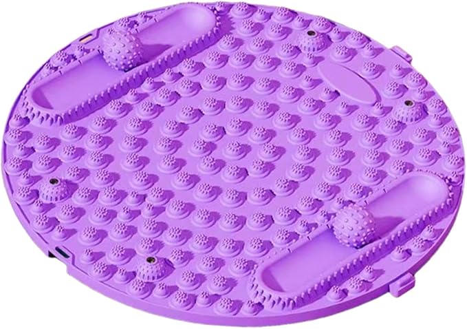 Foot Massage Pad Foot Pressure Point Pad 55 cm Thickened Acupressure Mat Round for Running Office Home Gym Use Lightweight, Violet