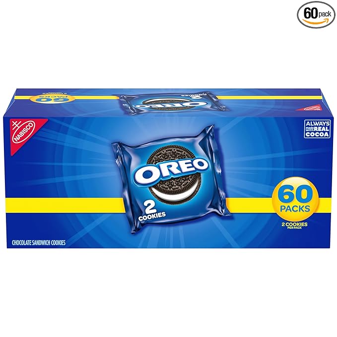 OREO Chocolate Sandwich Cookies, 60 Snack Packs (2 Cookies Per Pack)