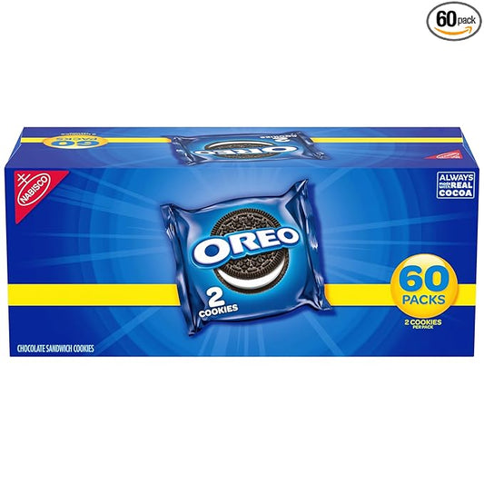 OREO Chocolate Sandwich Cookies, 60 Snack Packs (2 Cookies Per Pack)
