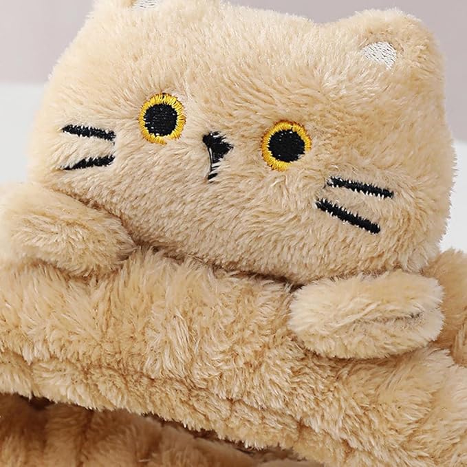 PERFECTSIGHT Spa Headband for Washing Face, 2 Pack Cute Hair Band for Shower Yoga Beauty Skincar Party, Soft Fluffy Makeup Headband, Kawaii Facial Headbands for Woman Girls, Kitty