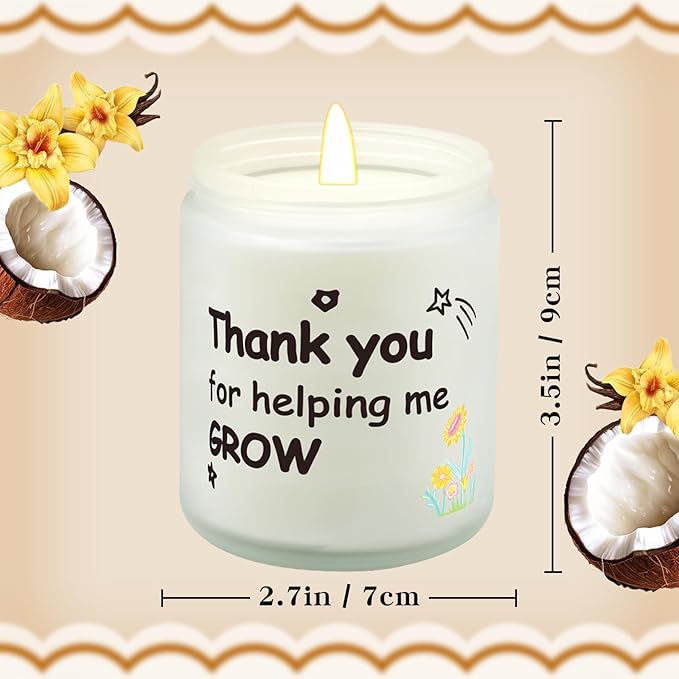 Lihome Teacher Appreciation Gifts - Funny Teacher's Day, Thanksgiving, Birthday, Christmas Gifts, Vanilla Coconut Candles