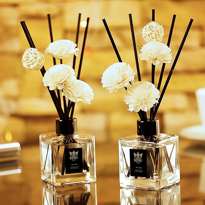 King of Scent Reed Diffuser & Oil Diffuser Sticks with Flower, Aromatherapy, Home & Kitchen Décor,Fragrance and Gift (Ritz Carlton)