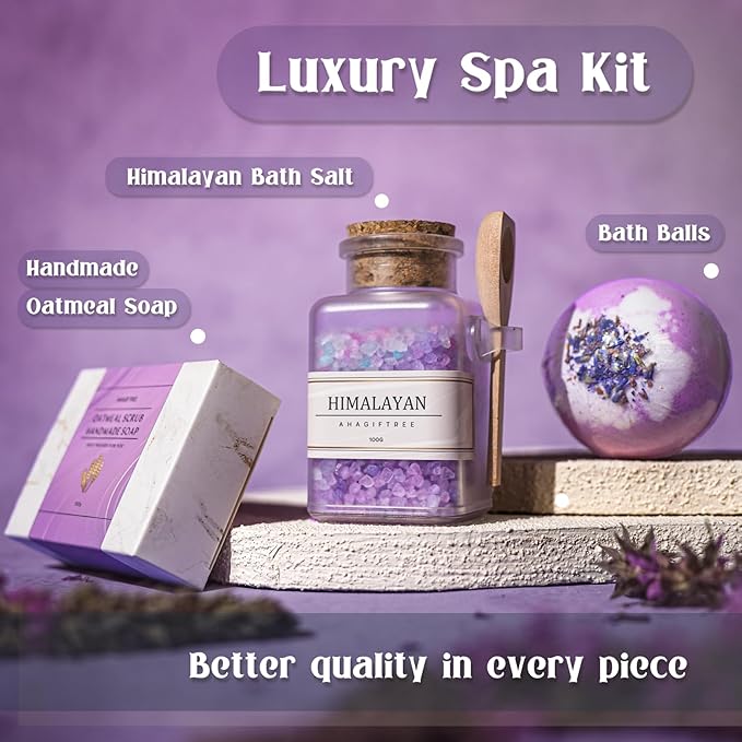 Gift Baskets For Women,12PC Birthday Gifts,Thinking Of you Gifts for Women,Care Package,Grief,Sympathy,thank you,Condolences (Purple)