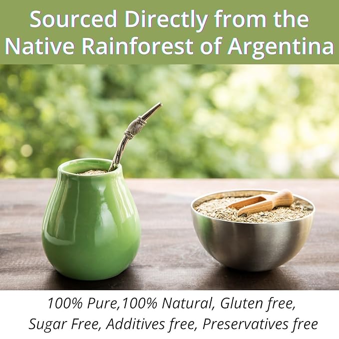 45 Yerba Mate Tea Bags, VitalForest Unsmoked Yerba Mate Argentina, Energy Burst Yerba Tea