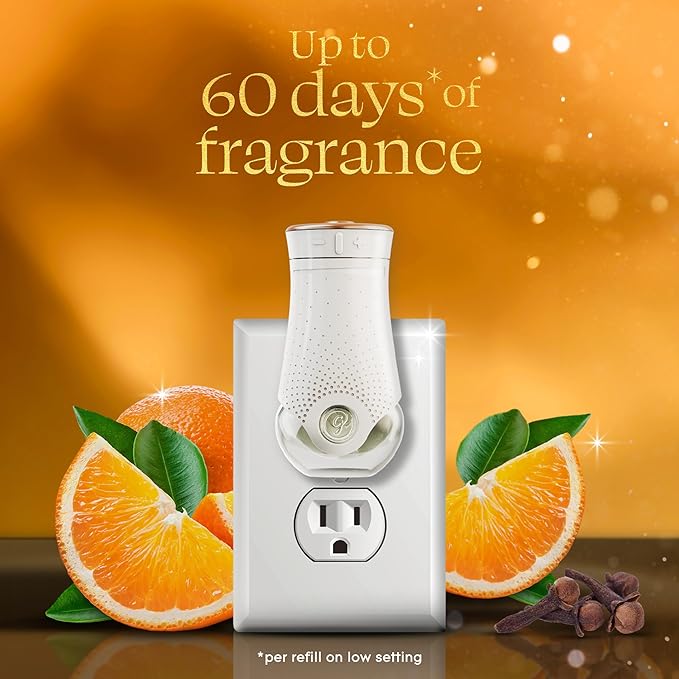 Glade PlugIns Refills Air Freshener, Orange Zest & Clove, Scented and Essential Oils for Home and Bathroom, 0.67 Fl Oz, 5 Count