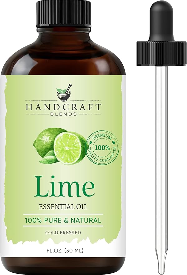 Handcraft Blends Lime Essential Oil – 1 Fl Oz – 100% Pure and Natural – Premium Grade Essential Oil for Diffuser and Aromatherapy, Skin, Massage, Candle and Soap Making Fragrance