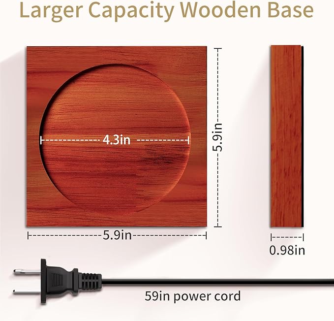 Candle Warmer Lamp, Candle Lamp Wax Warmer, Timer & Dimmer 7-Levels, Fits Cup Jar Candle, Top Melting, Crystal Heater Lamp for Scented Wax, Elegant Home Decor, Clear & Brown