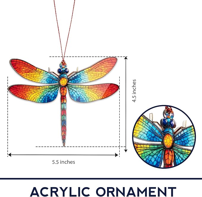 Dagonfly Ornament - Dragon Fly Gift for Women - Dragonfly Gifts - Dragonfly Ornaments - Christmas Ornament 2025 - Christmas Ornaments - White Elephant Gifts - Xmas Tree Hanging