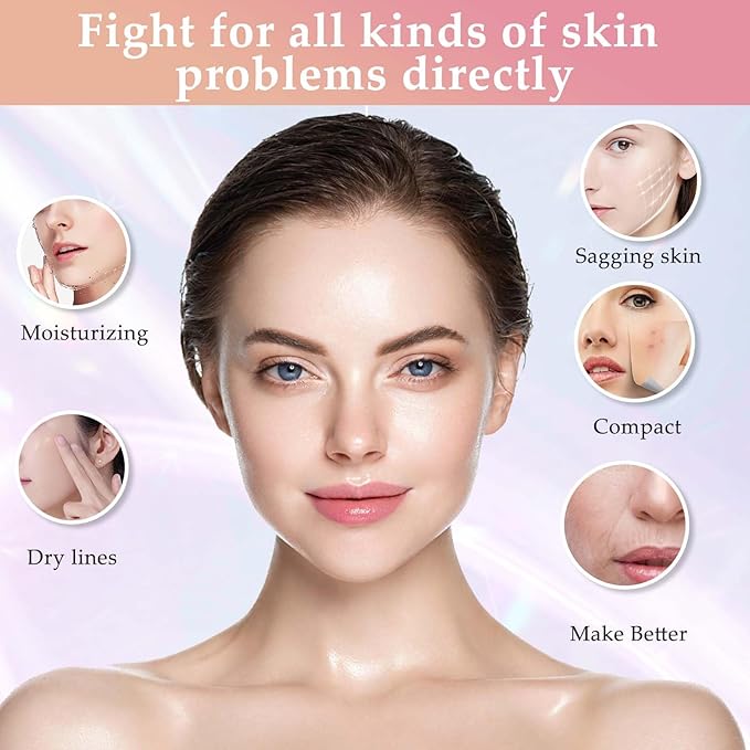 7 Colors Facial and Neck Massager,Lymphatic Contour Face Massager for Womens Skin Care- Rejuvenation- Lifting- Toning- Glow Boost-Tightening and Smooth