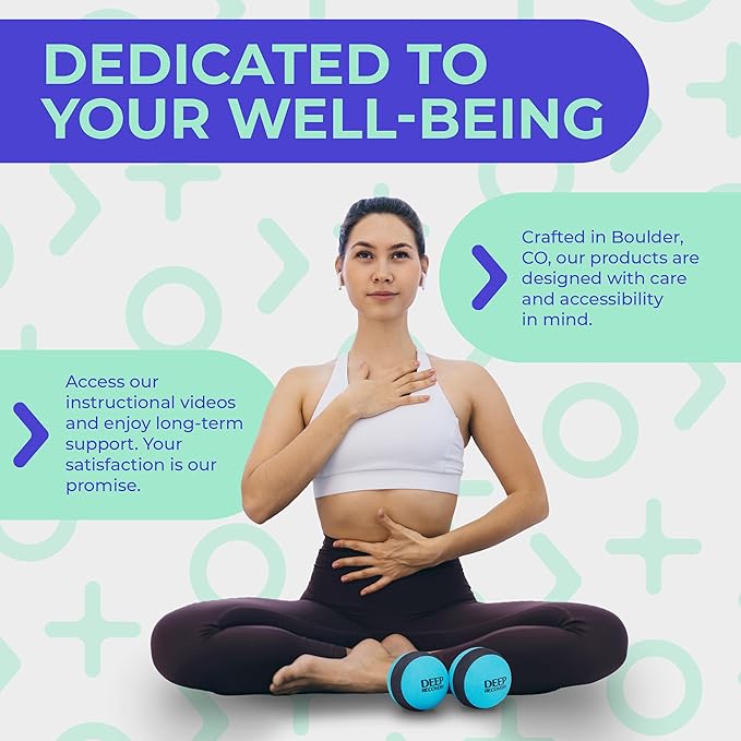 Deep Recovery Yoga Deep Tissue Massage Ball Set – Gentle Myofascial Release Balls for Feet, Back, Neck, Legs & Arms – Trigger Point & Mobility Therapy (2-Pack)