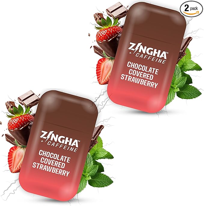 Caffeinated Aromatherapy Nasal Inhaler Stick – Natural Energy Boost with Essential Oils + Caffeine – Focus, Refresh & Breathe Easy (Chocolate Covered Strawberry)