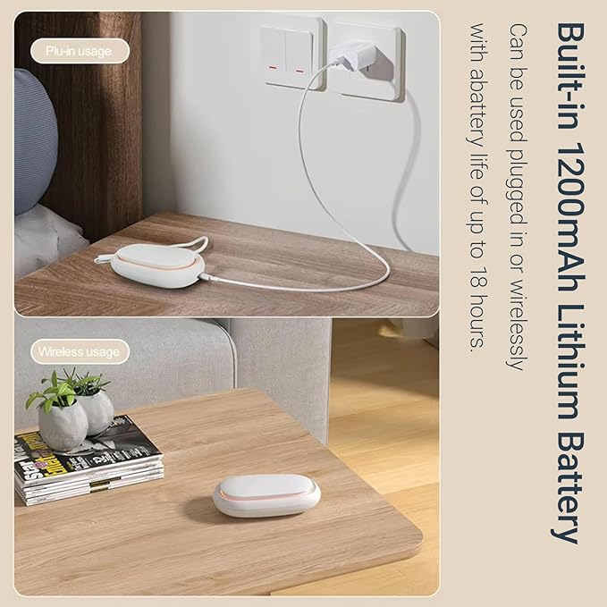 Travel Mini Diffuser for Essential Oils Multifunction Waterless Mini Car Aromatherapy Diffuser for Room Office Bedroom(White)