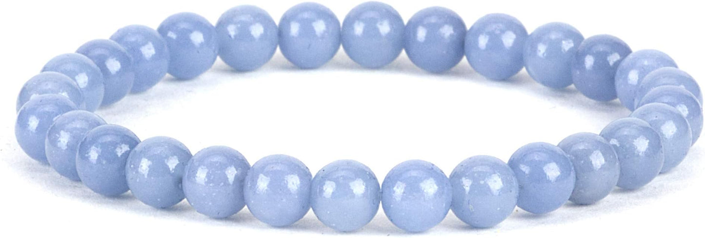Cherry Tree Collection - Small, Medium, Large Sizes - Gemstone Beaded Bracelets For Women and Men - 6mm Round Beads