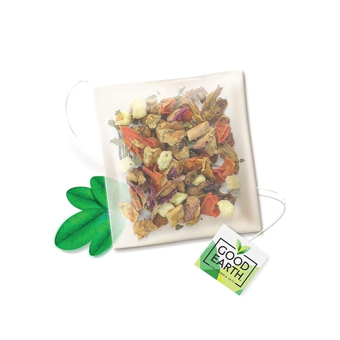 Good Earth Sensorial Blend Flavored Herbal Tea Tropical Mango and Moringa, No Artificial Color, No Preservatives, 15 Bag (Pack of 5)