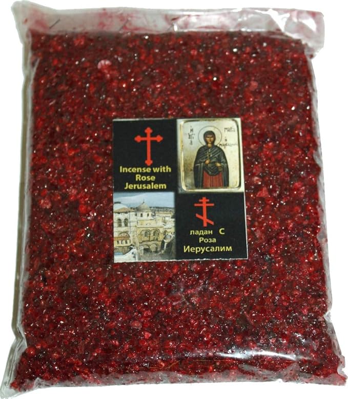 Holy Land Market Jerusalem Crushed and Sealed Flower Incense from The Holy Land (Rose, 9 Ounces)