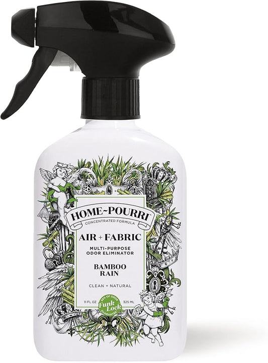 Home-Pourri Air + Fabric Multi-Purpose Odor Freshener Spray, Bamboo Rain, 11 Fl Oz - Jasmine, Bamboo and Fresh Grass