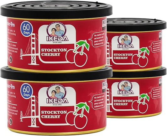 IKEDA Car Air Freshener & Car Odor Eliminator for Auto or Home,Office, 60 Days Long Lasting Scent Cans Freshener, 1.5 Oz Each, 4 Cans, Cherry