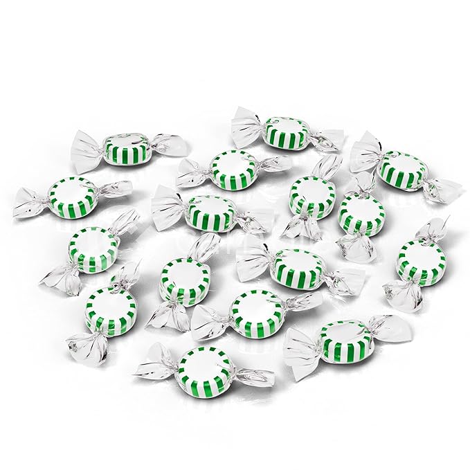 Arcor Spearmint Starlights Candy by Cambie | 2 lbs of Spearmint Starlight Mints | Individually Pinwheel Mint Hard Candy | Deliciously Sweet Mint Candy from Argentina, 2 lb