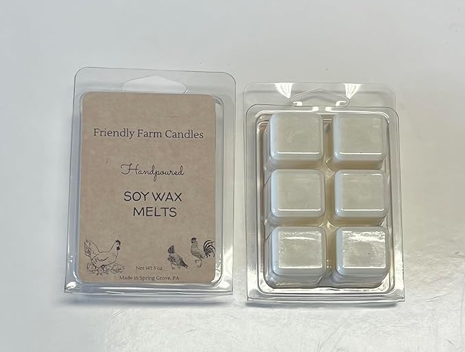 Friendly Farm Candles Soy Wax Melts, Wax Cubes Strong Scent Long Lasting (3 oz.) (Leather)