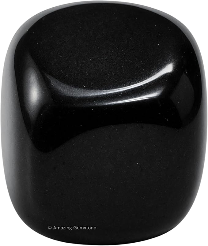 Amazing Gemstone Black Obsidian Crystals & Healing Stones Tumbled - 1 oz, Natural Healing Stones for Energy Balance, Stress Relief - Premium Polished Gems Rocks for Meditation & Wellness
