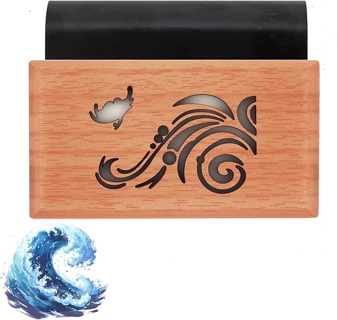 Wood Car Air Freshener - Car Odor Eliminator for Visor Clip, Vehicle Scent Diffuser for Cabin, Truck & SUV (Ocean)