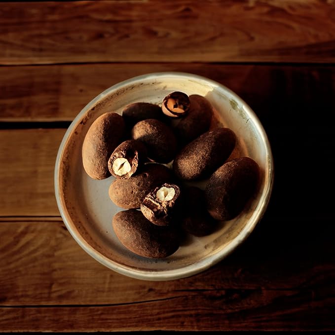 Naturanic Brazilian Dark Chocolate Covered Nuts Snack, No sugar, Keto friendly, Net Carb Zero, All NAtural, Organic, Vegan - Pack of 2