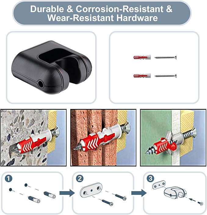 BRIGHT SHOWERS Shower Head Holder Wall Mount, Adjustable Handheld Shower Wand Holder with Universal Fit and Angle Adjustment, Oil-Rubbed Bronze
