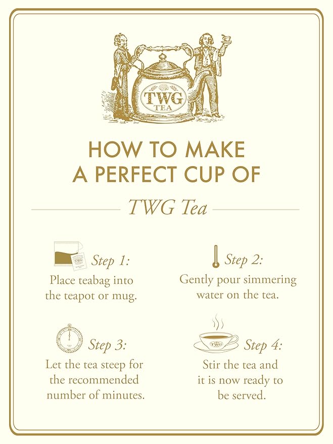 TWG Tea | Jasmine Queen Tea | Green Tea | Sweet Lemon & Rose | 15 Hand Sewn Cotton Teabags | Gift Set