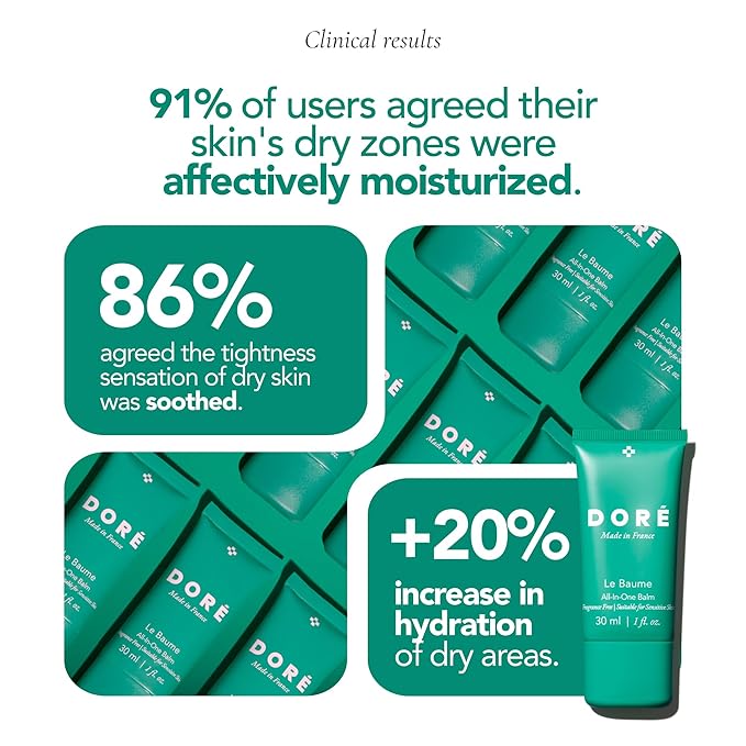 Doré - Le Baume All-In-One Balm | Fragrance-Free Face Balm Moisturizer for Sensitive Skin | Multi-Purpose Lip Moisturizer for Women | Night Ointment with Vitamin E (1 fl oz | 30 ml)