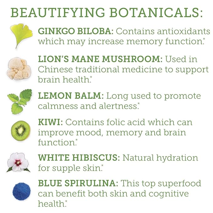 The Republic of Tea Beautifying Botanicals Beauty Brain Herbal Tea, 250 Tea Bags