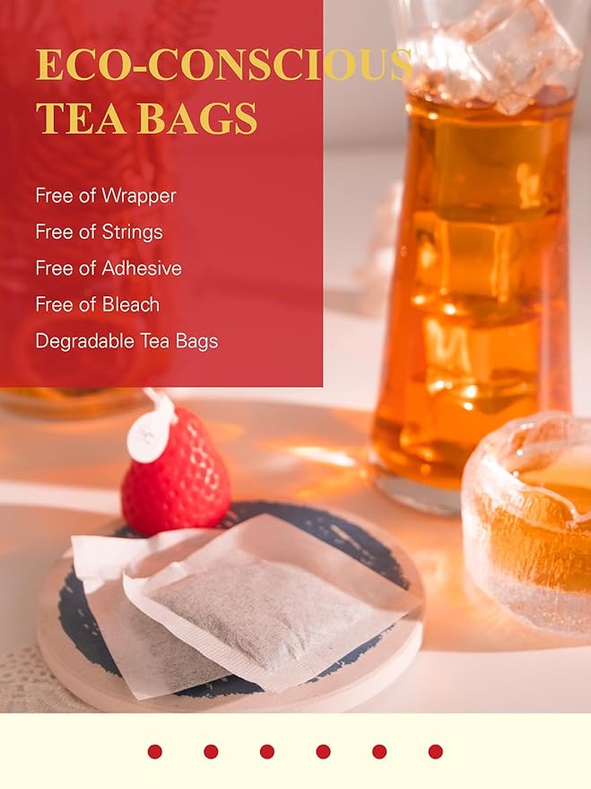 GLDNT Organic Black Tea Bags, Natural Organic Black Tea, Smooth & Mellow Flavor, Caffeinated, Hot & Iced Tea, 100 Count