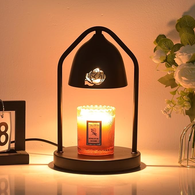 Candle Warmer Lamp with Timer, Dimmable Color Candle Warmer Scented Candles, Birthday Gifts for Women, Mom, Flameless Wax Melt Warmer with 2 Bulbs for Jar Candles Home Decor, House Warming
