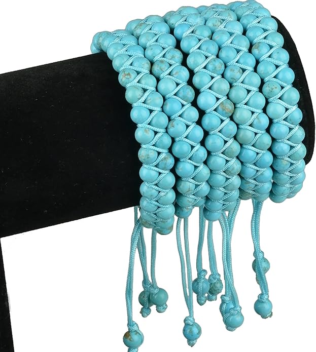 MASSIVE BEADS Double Layer Natural Chakra Healing Power Crystals Macrame Bracelet Yoga Stone Beads Gemstone Meditation Relax Anxiety Bangle for Unisex Women Men