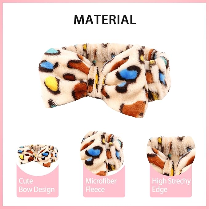 AMCAMI 8 Pack Skincare Spa Headband for Washing Face Makeup Face Wash Headband for Women Facial Towel Hairbands Spa Party Supplies for Girls Women