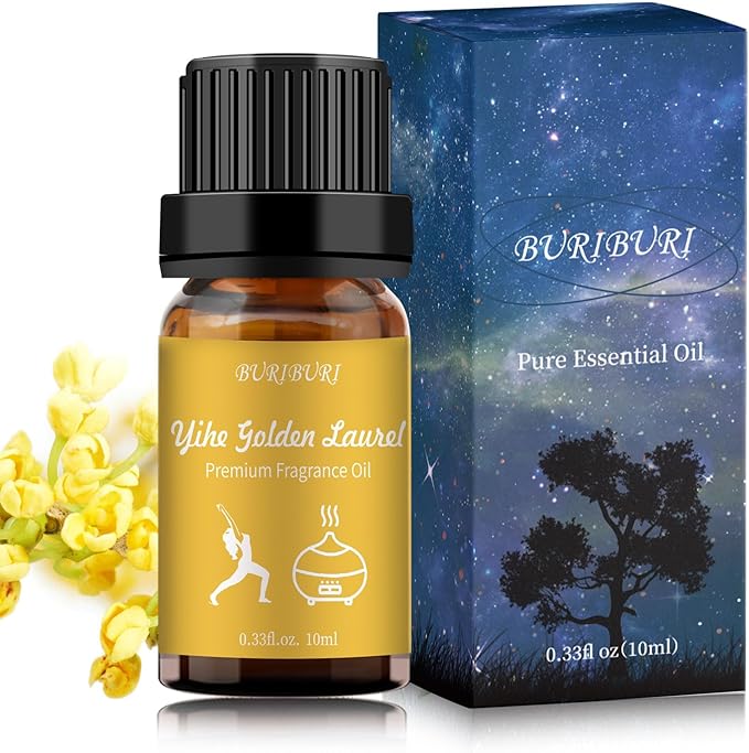 BURIBURI Hotel Scent Essential Oil, Lifestyle Hotel Collection Fragrance Aromatherapy Oil Blends, Air Freshener Hotel Collection Diffuser Oil - Yihe Golden Laurel