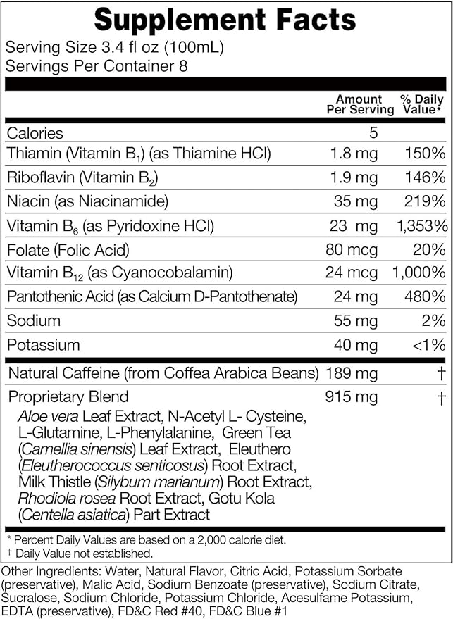 DrinkAde Boost – The Day After Drink, Immunity & Energy Support Hydration & Recovery Drink with Caffeine, Electrolytes, B Vitamins & Green Tea Extract – Sugar Free, 5 Calories, Vegan, Non-GMO (6 pack, Green Tea)